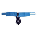 Denim pet collar with star pattern necktie on adjustable fastener tape for dogs