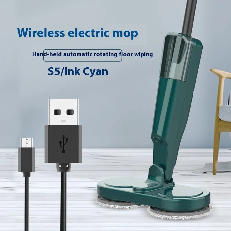 Wireless handheld sweeping and mopping all-in-one machine in S5 White or S5 Green colours