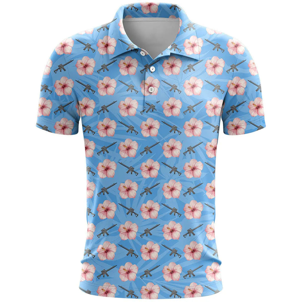 Loose fit 3D printed short sleeve casual T-shirt on a hanger, showing colour and pattern detail.