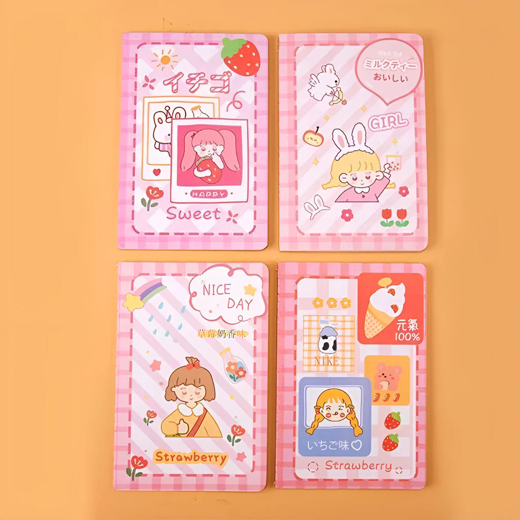Cartoon A5 notebook with 30 sheets showing colourful character illustrations on cover