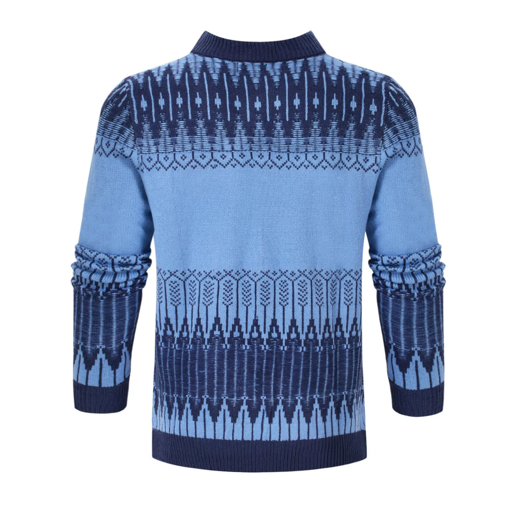 Men's ribbed knit sweater in regular fit with crew neck and long sleeves