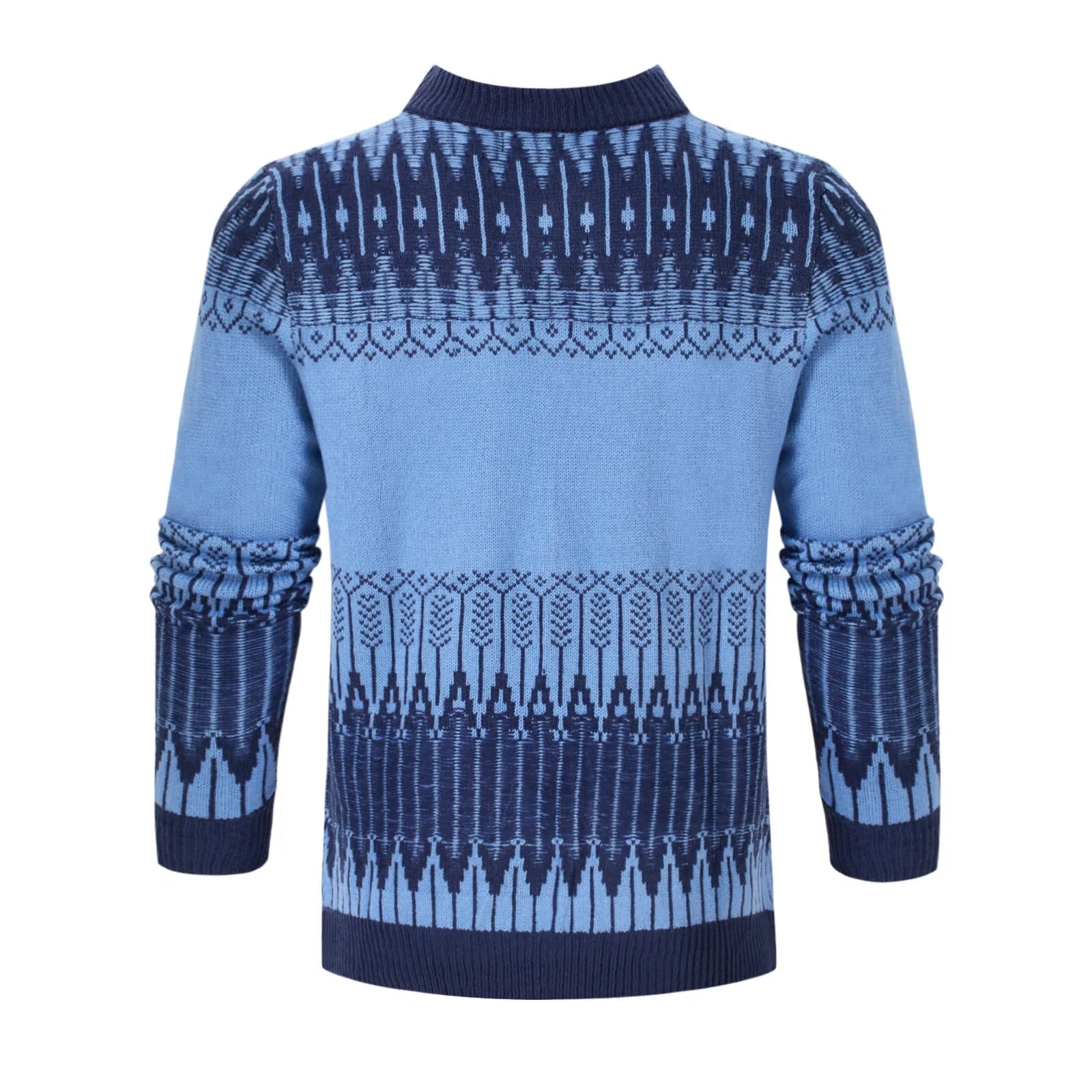 Men's ribbed knit sweater in regular fit with crew neck and long sleeves