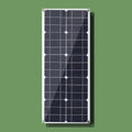 30W semi-flexible solar charging panel with USB port for outdoor device charging