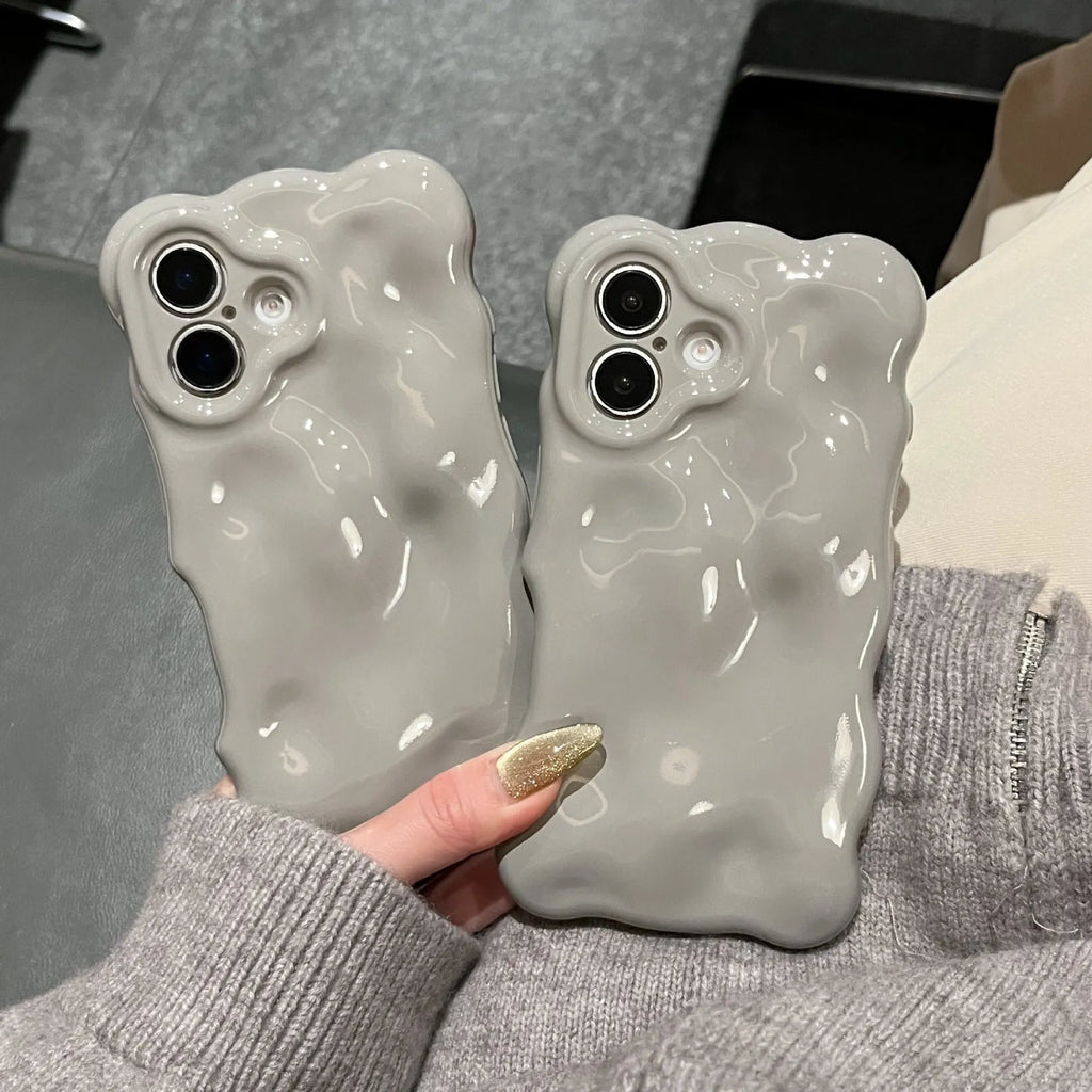 Cold style gray bubble shell TPU phone case for iPhone with anti-fall feature