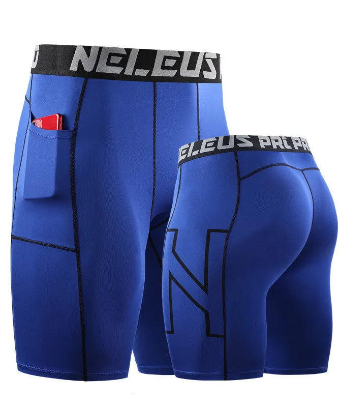 Men's stretch sport shorts in quick-drying polyester fabric for summer running and fitness