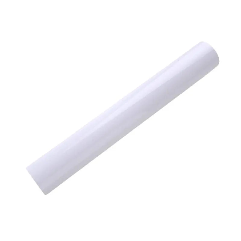 Two transparent PVC self-adhesive cat claw protector pads on a leather sofa arm, each 47x15cm