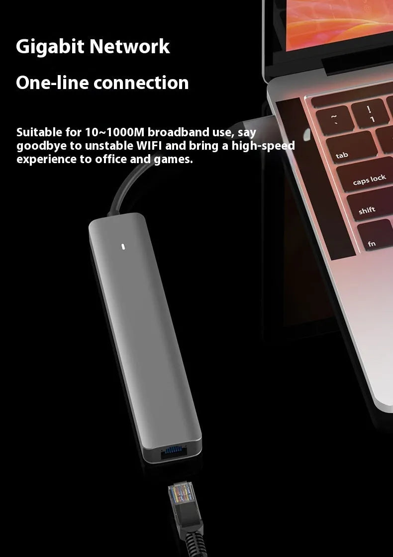 LQT-LH07 7-in-1 USB hub and card reader for laptops and computers