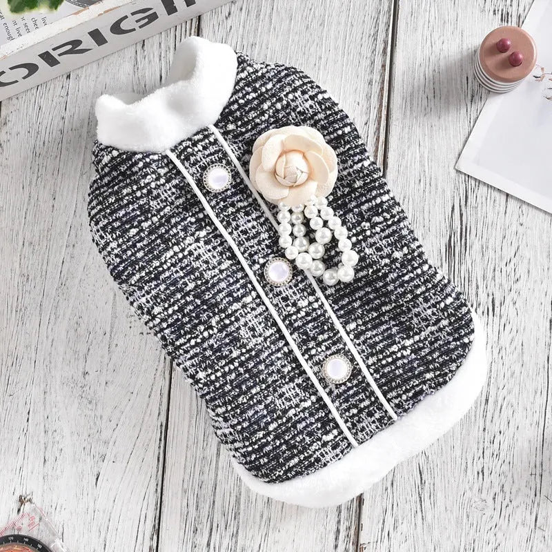 Black and purple PU material cat sausage jacket costume for pets with sizes from XS to 4XL