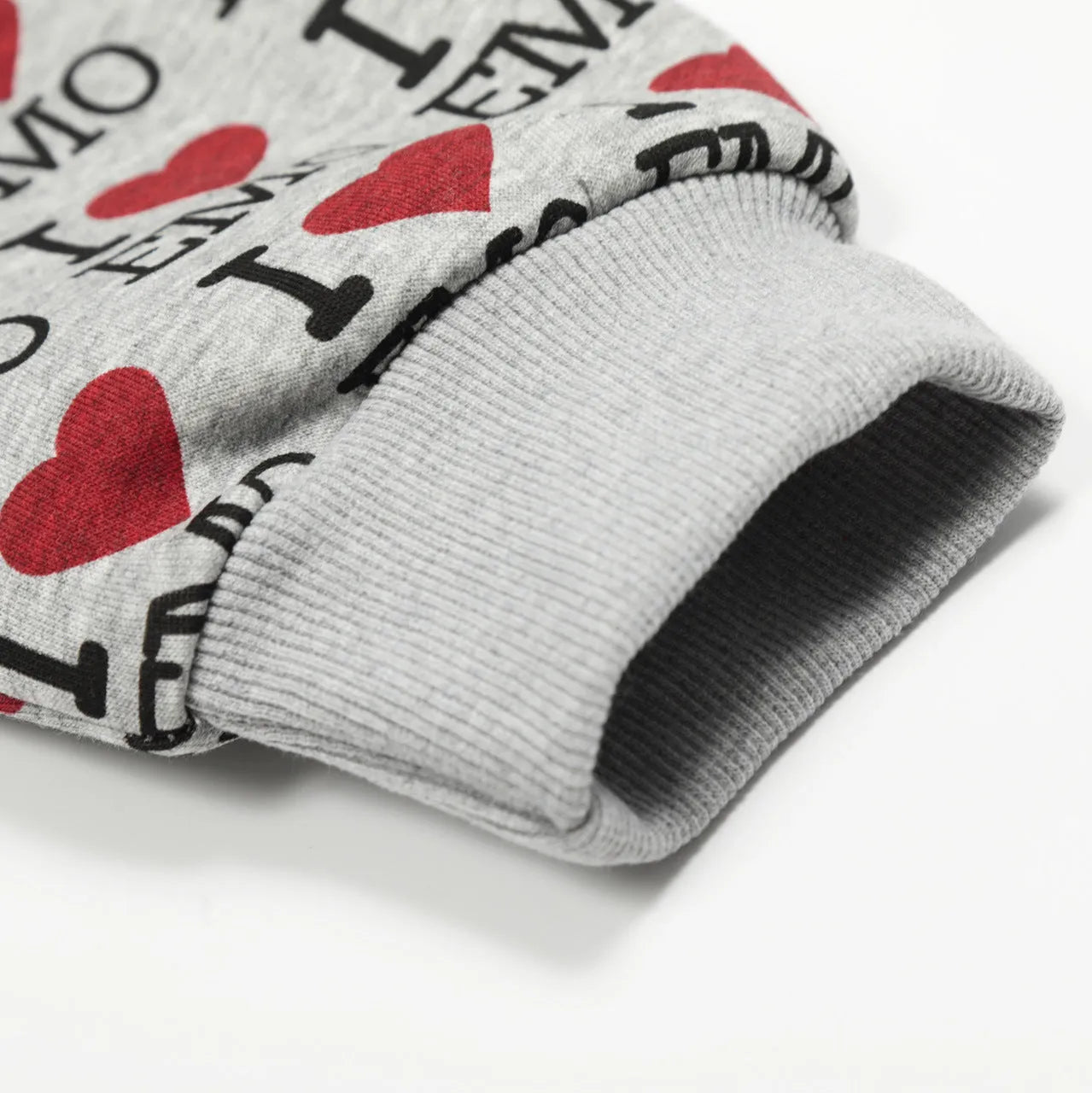 Women's melange grey hooded cardigan with a retro pattern and long sleeves.
