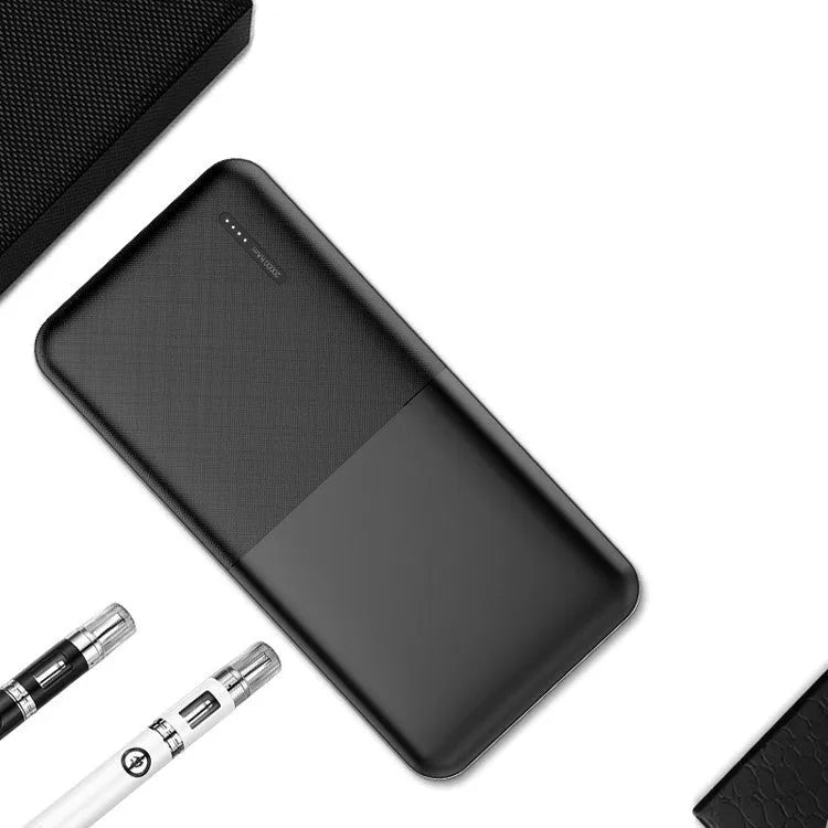 20000mAh power bank with multiple USB ports in black plastic housing