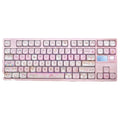 MOA height five-sided sublimation key caps with pink cartoon design for mechanical keyboards