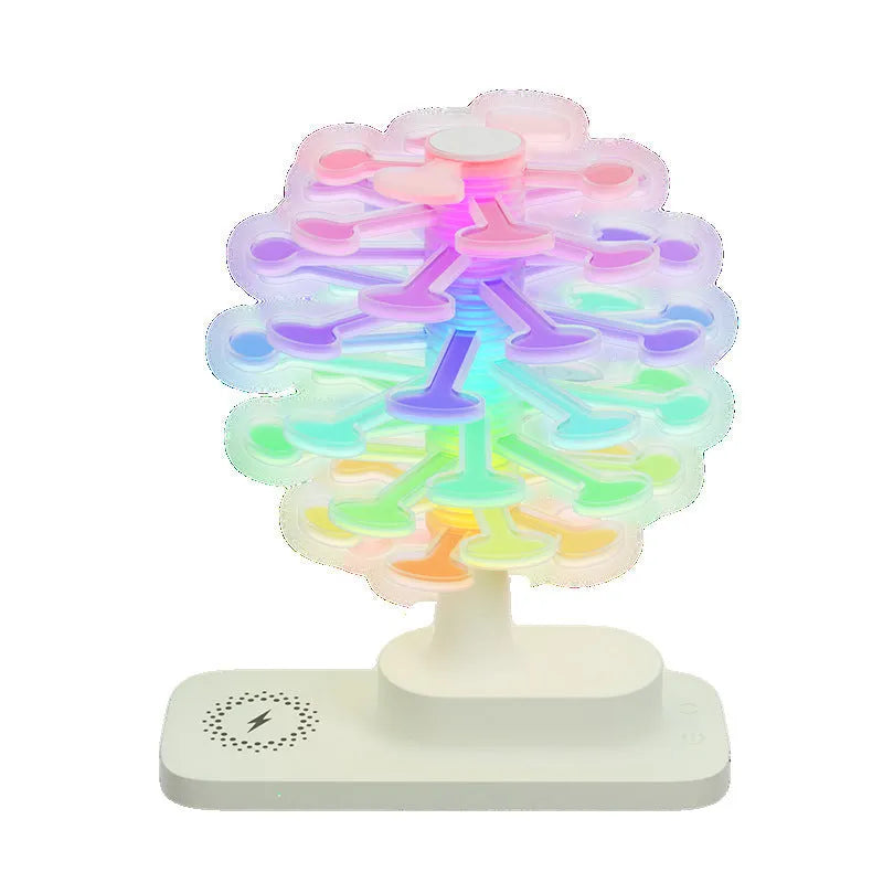 Geometric spiral tree LED table lamp with modern design in white colour option