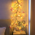 USB-powered LED butterfly tree rattan lamp with flexible branches and remote control