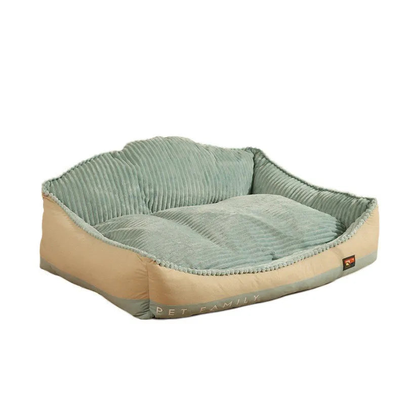 Morandi colour removable washable pet mat for dogs and cats in kennel style, shown in medium and large sizes.