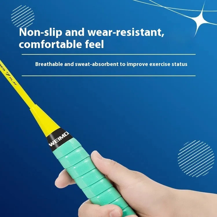Pack of 3 non-slip anti-sweat badminton racket hand glue in PU glossy material, multiple colour options