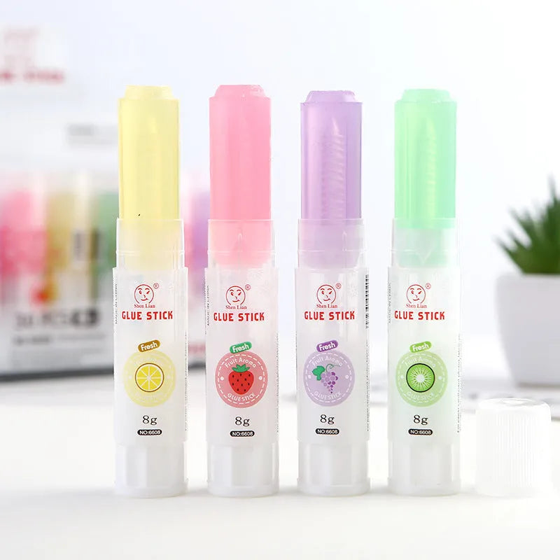 Jelly fruit fragrance solid glue two-piece pack for student and craft use