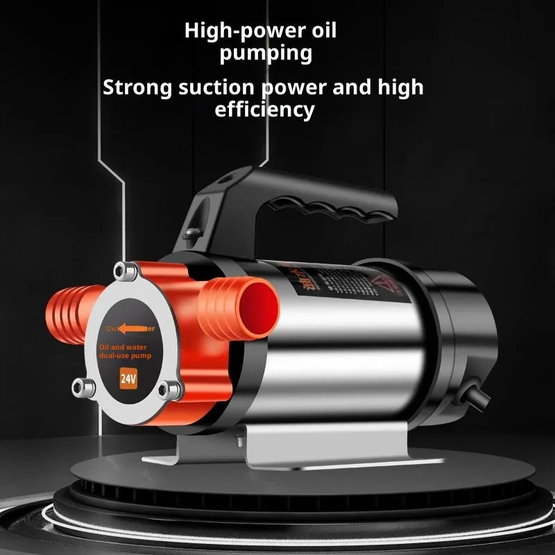 24V DC pumping oil pump with stainless steel pump body for oil-water dual-use fluid transfer