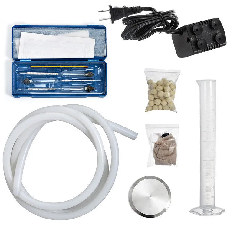 50L 304 stainless steel brewing still with thermometer, water pump, and barometer for home wine making