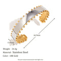 Gold stainless steel geometry ring earrings with electroplated finish for women