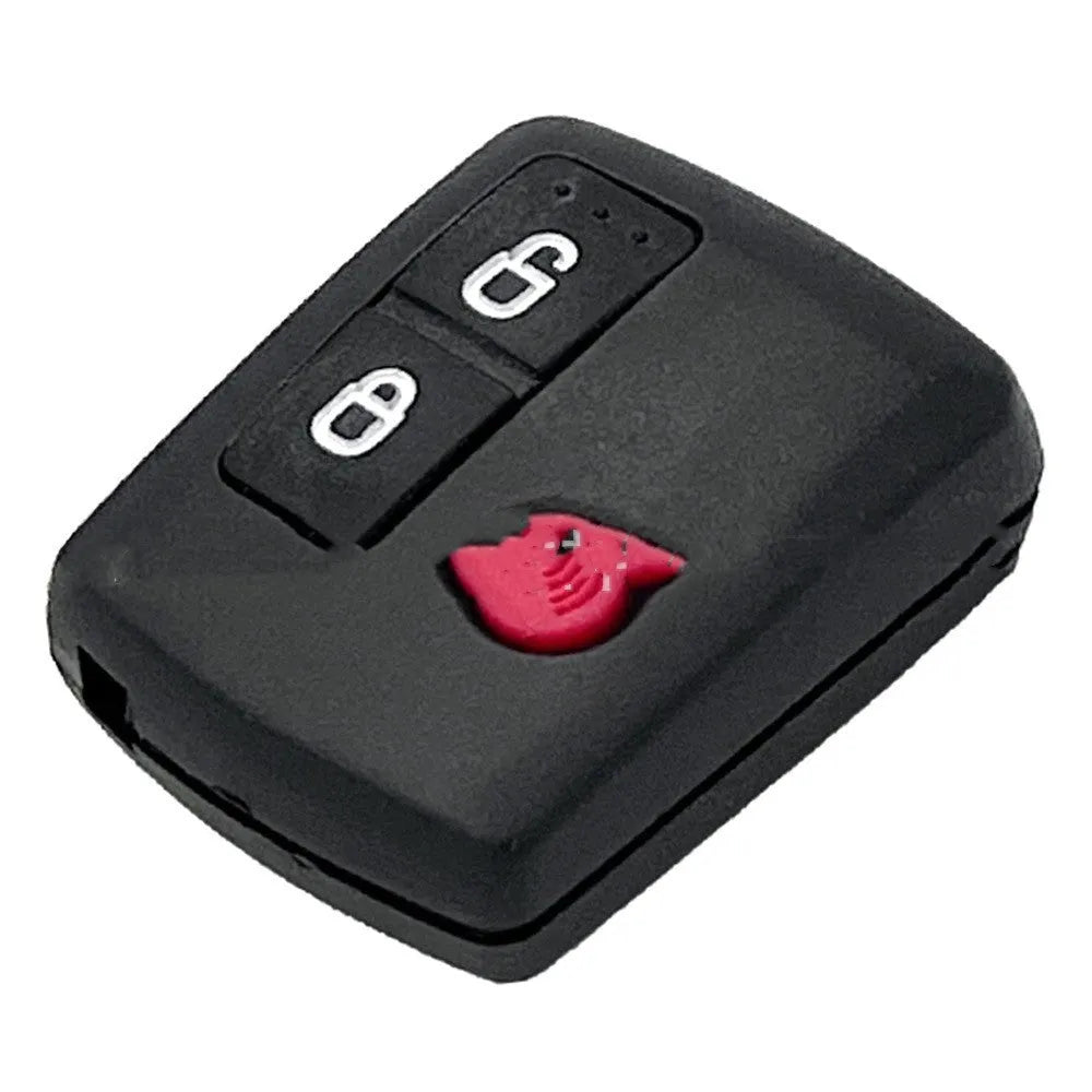 White ABS plastic replacement shell for a Ford car remote control key fob.