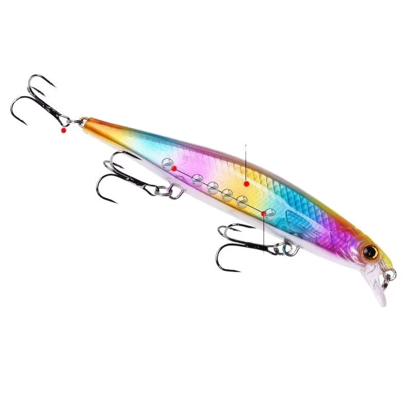 11cm slow heavy minnow fishing lure in colour variations for trout and bass