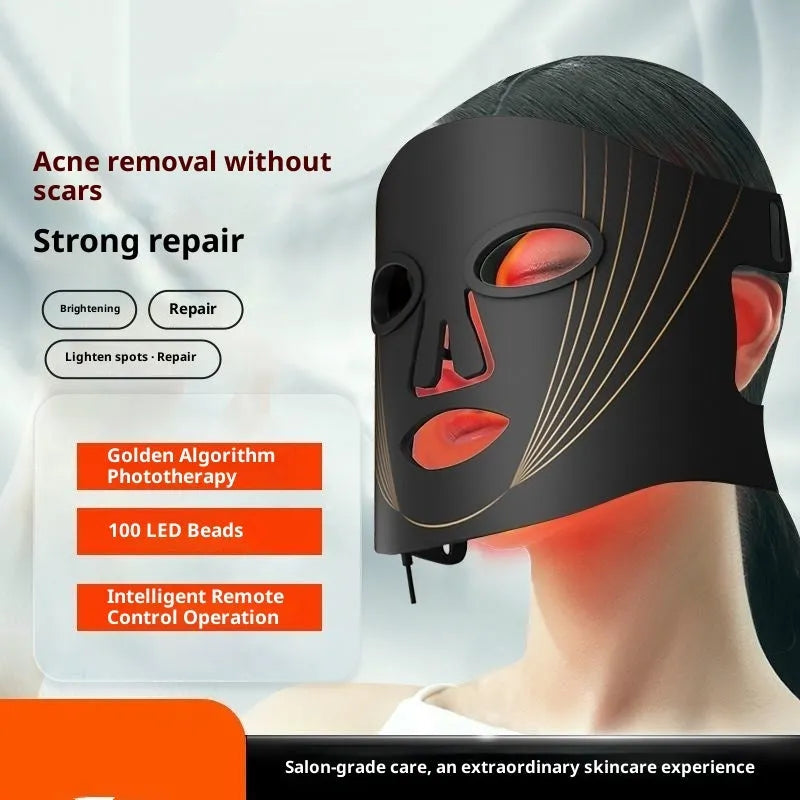 Black brightening artifact rechargeable red yellow blue light lamp with face mask and remote control for home repair moisturising