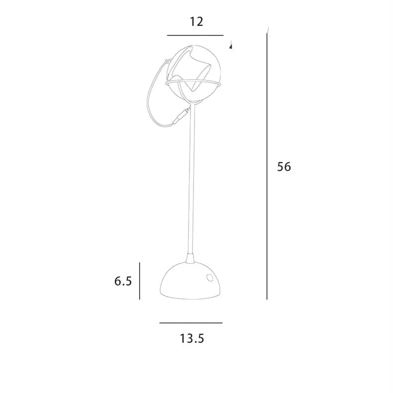 Glass lampshade desk lamp with touch dimmer control on base