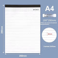 A4 tearable notebook with gridded ivory pages and a paper cover.