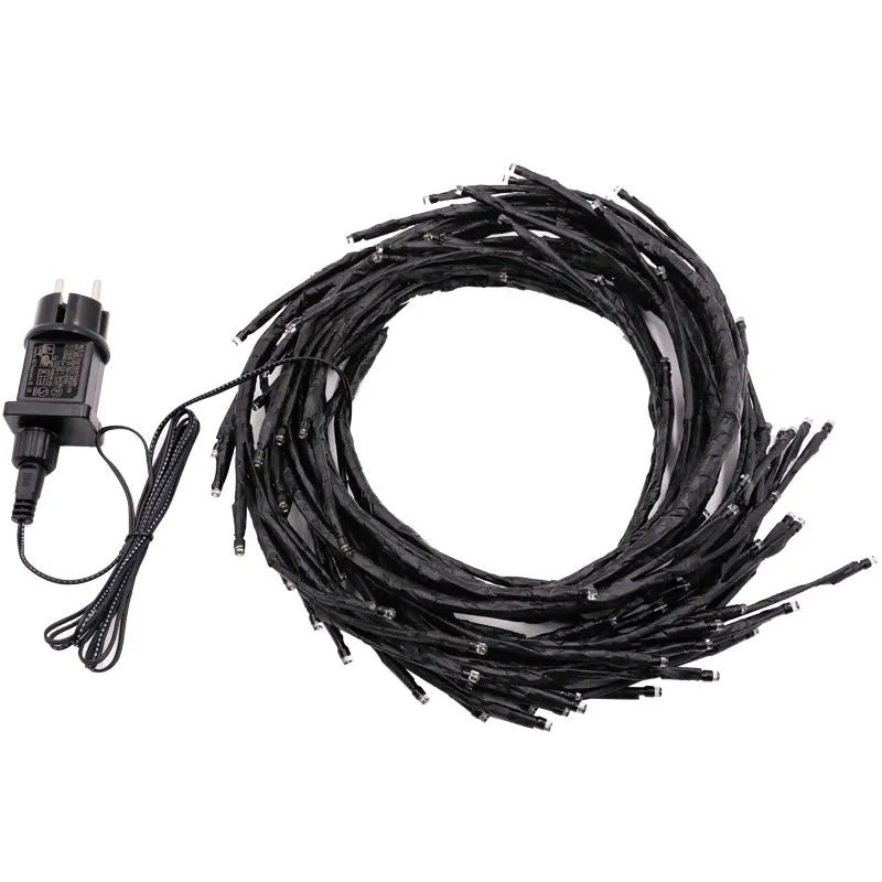 Warm white LED tree light with PVC housing for decorative rattan arrangements