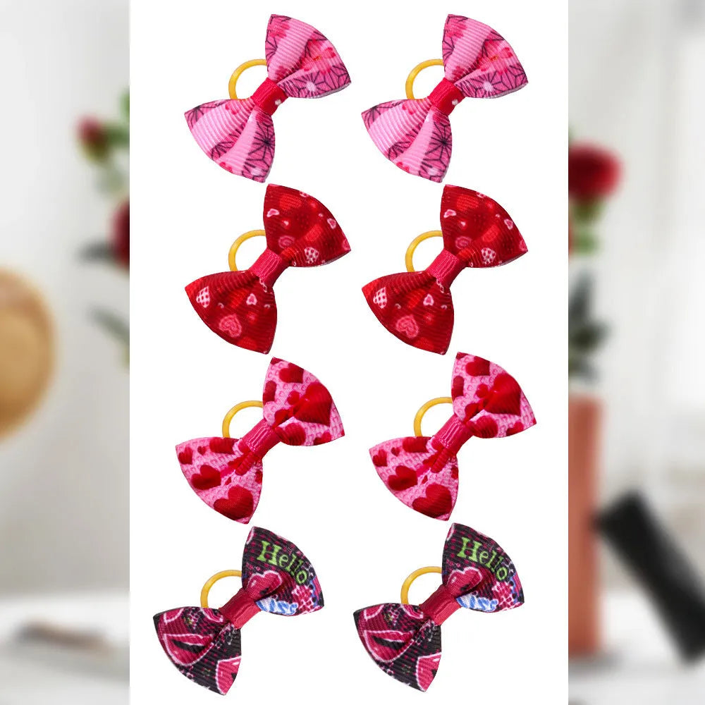 Pet head plaid bow cloth decoration in British style for cats and dogs
