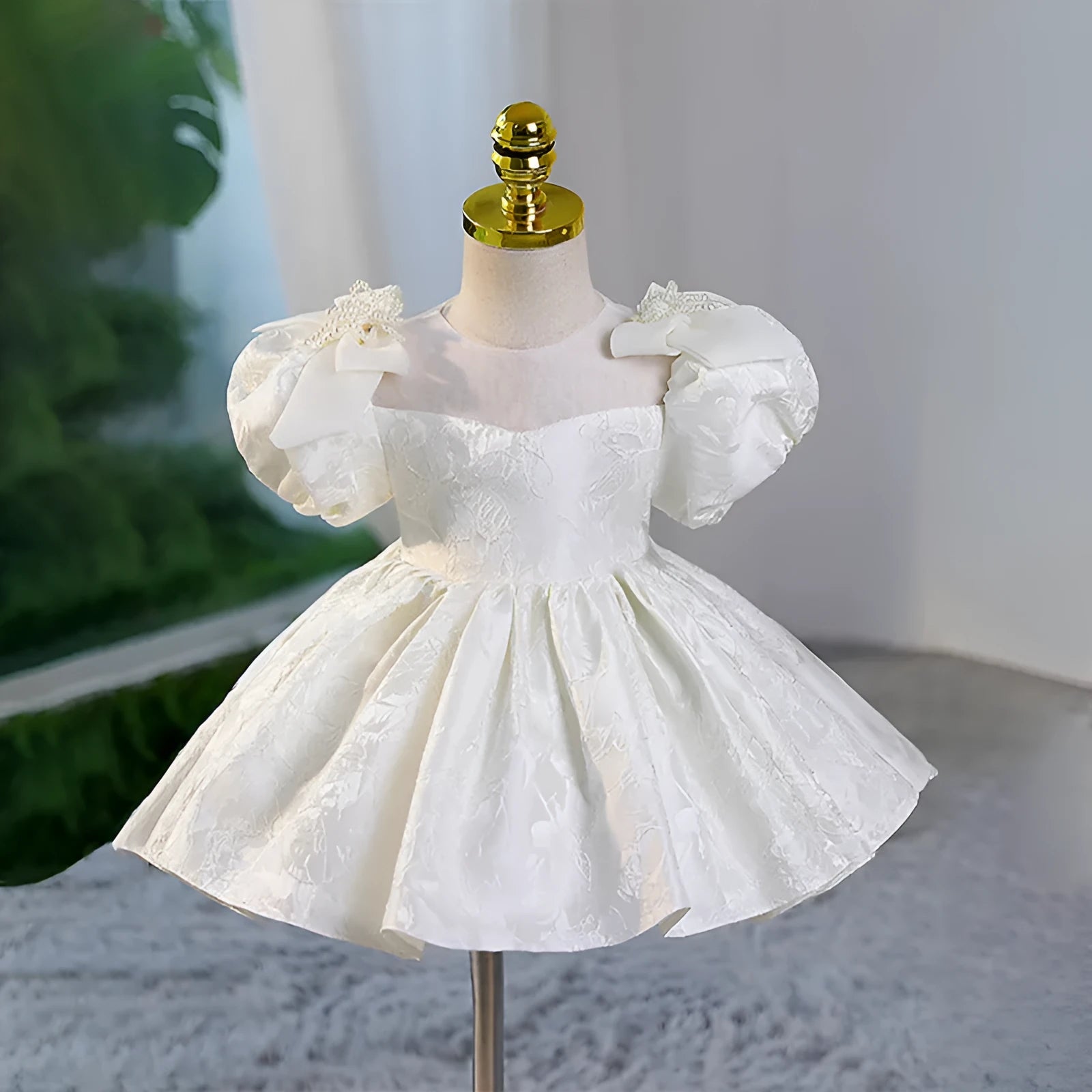 White polyester princess pettiskirt performance dress for girls height 80cm to 160cm