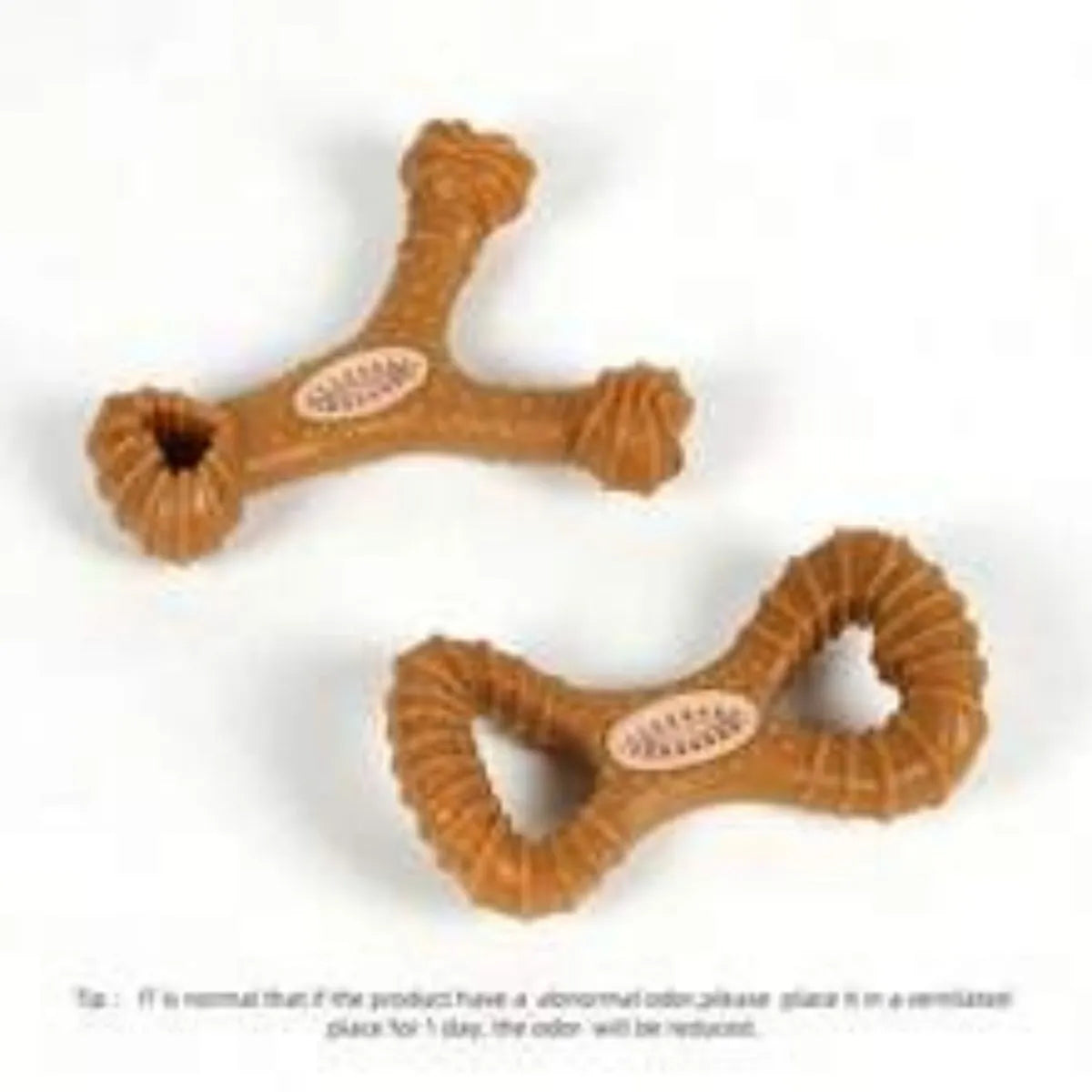 Durable rubber dog chew toy bone for teeth cleaning in 8 shape and Y shape designs