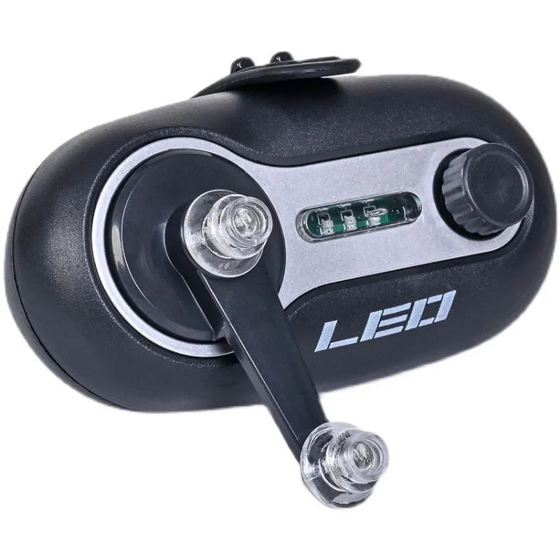 Fishing rod alarm with automatic night fishing signal induction lamp in blue or black colour options