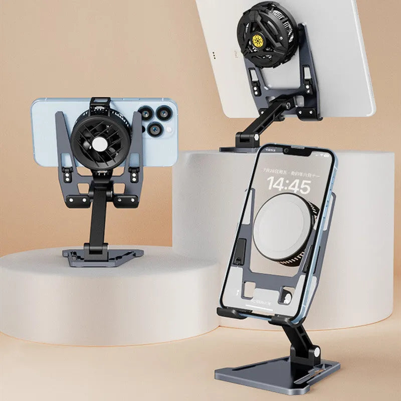Creative desktop phone holder aluminum alloy radiator bracket stand for mobile phone in desk use