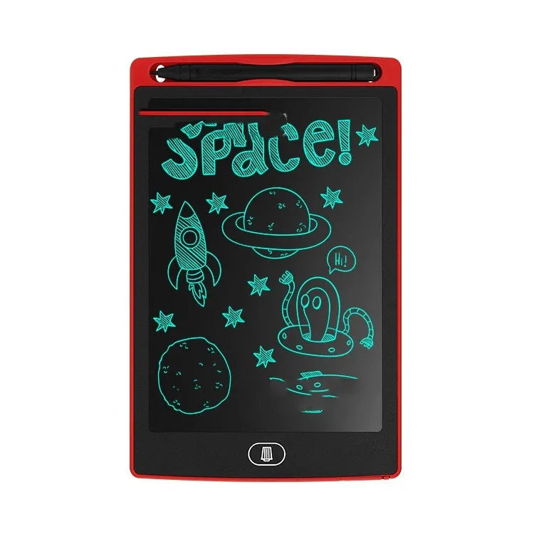 Plastic electronic drawing board for teenagers in black white red green colour options