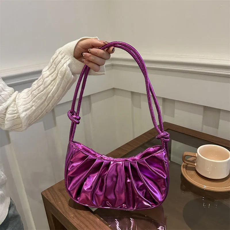 Korean style soft messenger bag with horizontal square shape and sandwich pocket