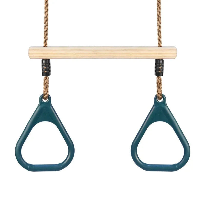 Children's horizontal bar wood plastic arm exercise equipment 57.5x169 cm 300 lbs load red green