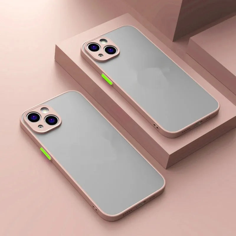 Frosted magnetic iPhone case in Dark Moon Green colour, showing textured back and compatible with iPhone 15 Pro.