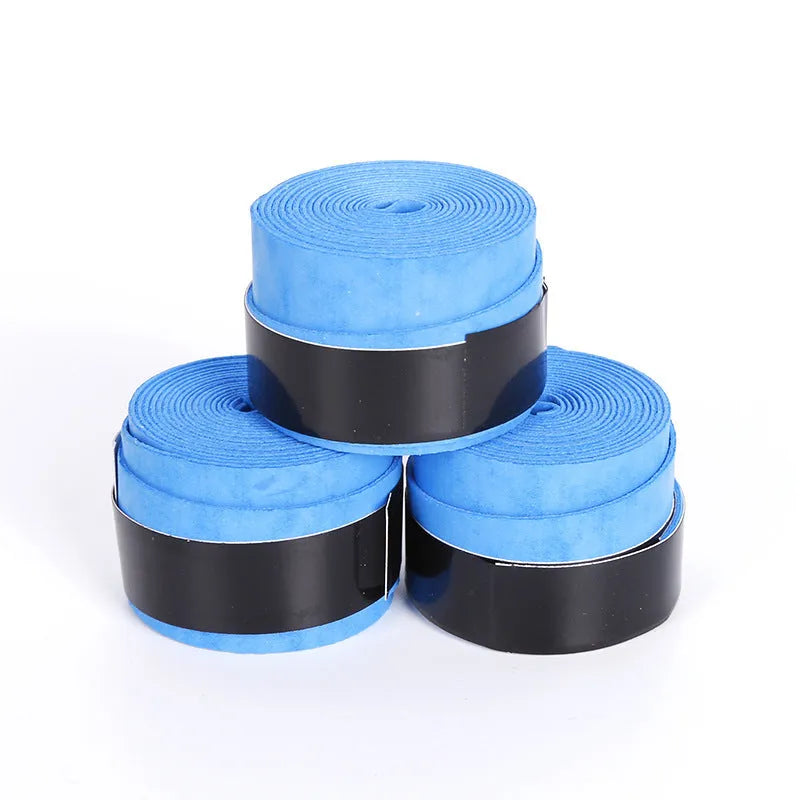 Frosted flat racket grip tape in multiple colours on white background