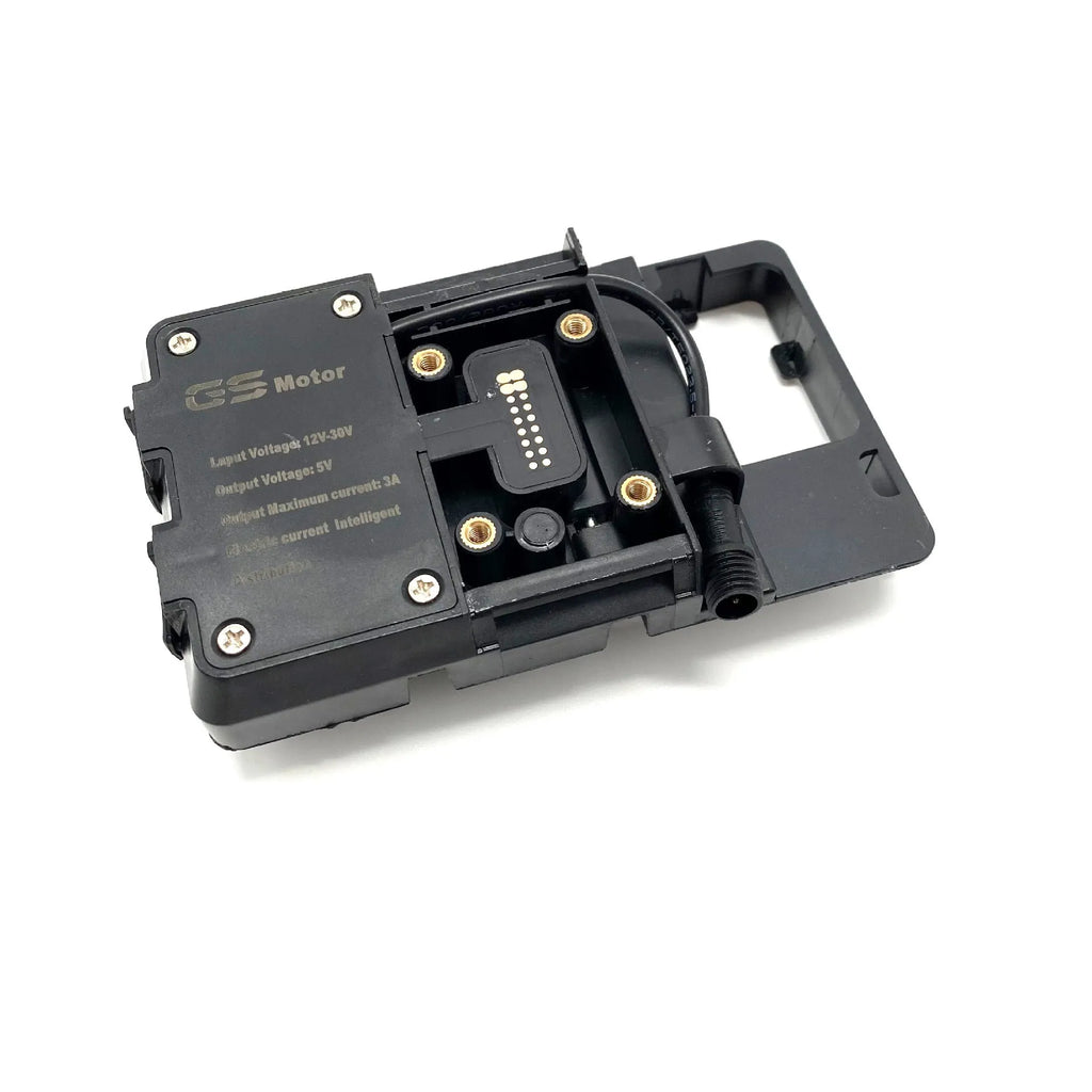 Black ABS plastic navigation bracket for BMW R1200GS and R1250GS motorcycles