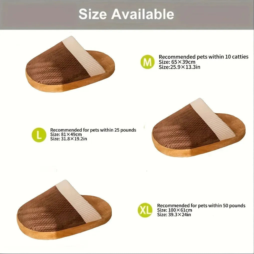 Brown dog nest sleeping bag bed with a removable cover for small to medium-sized dogs.