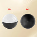 Electronic ball video player with circular screen showing multimedia playback