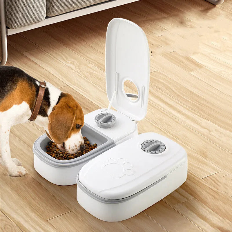 2-in-1 gravity pet feeder and water dispenser for cats and dogs, plastic, pink colour, single meal size