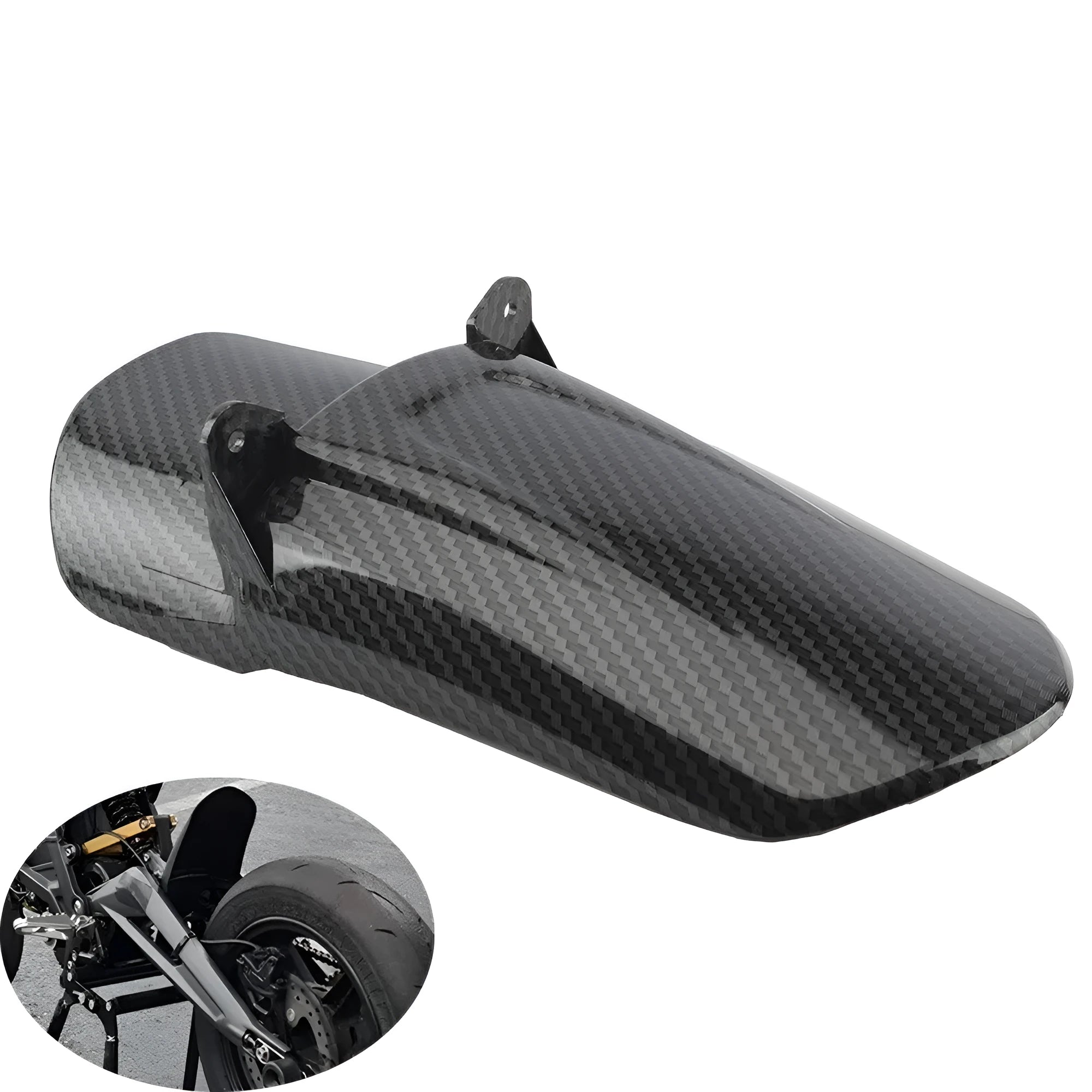 Carbon fibre motorcycle fender for light bee scrambling bike rear shock protection