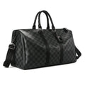 Large capacity short distance crossbody bag with Korean plaid pattern, PU leather, and geometric design in urban simplicity style