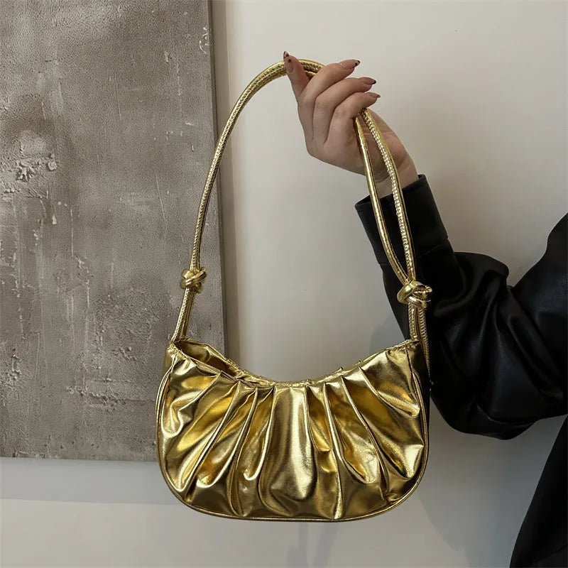 Korean style soft messenger bag with horizontal square shape and sandwich pocket